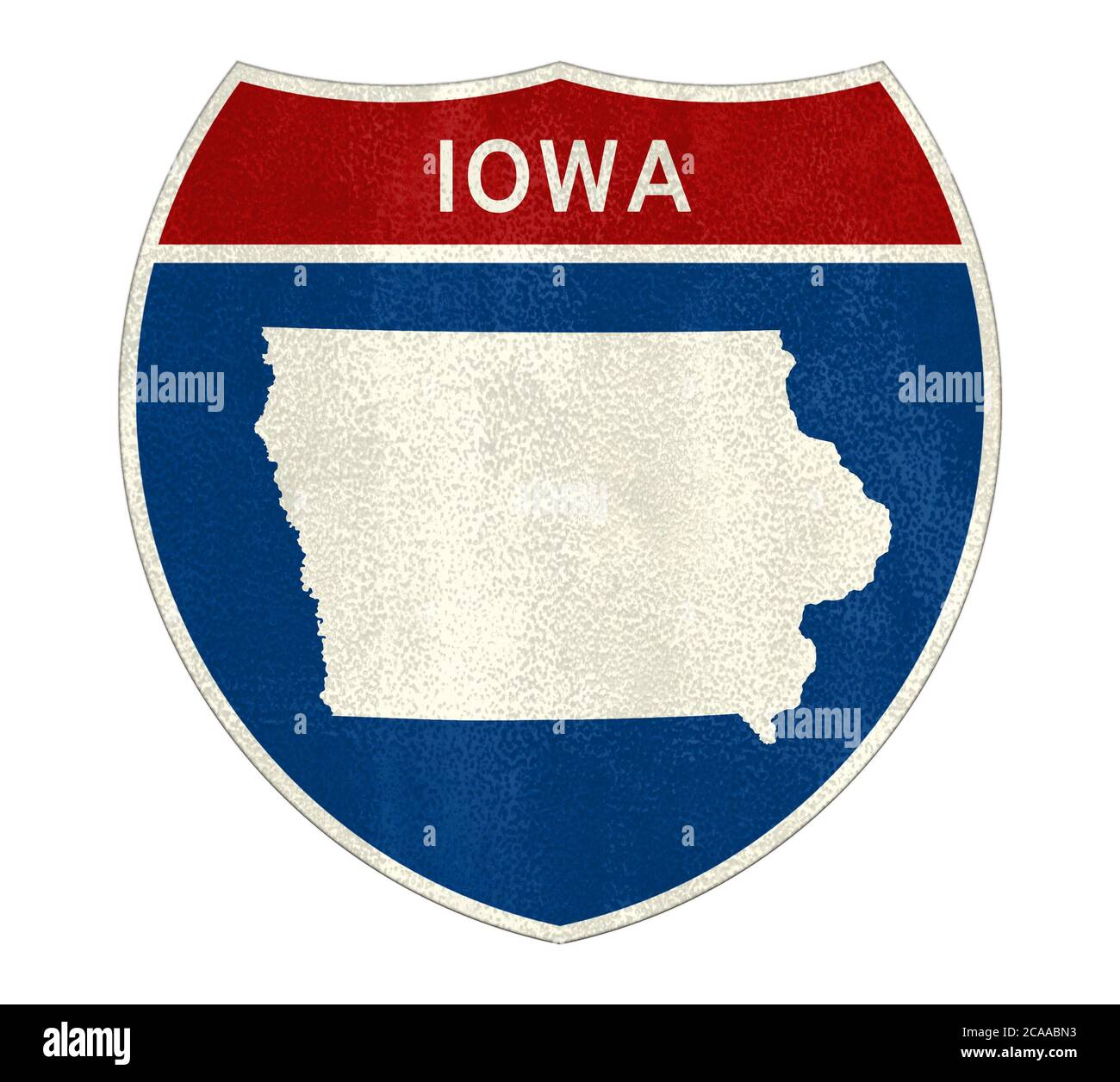 Iowa State Interstate Road Sign Stockfoto