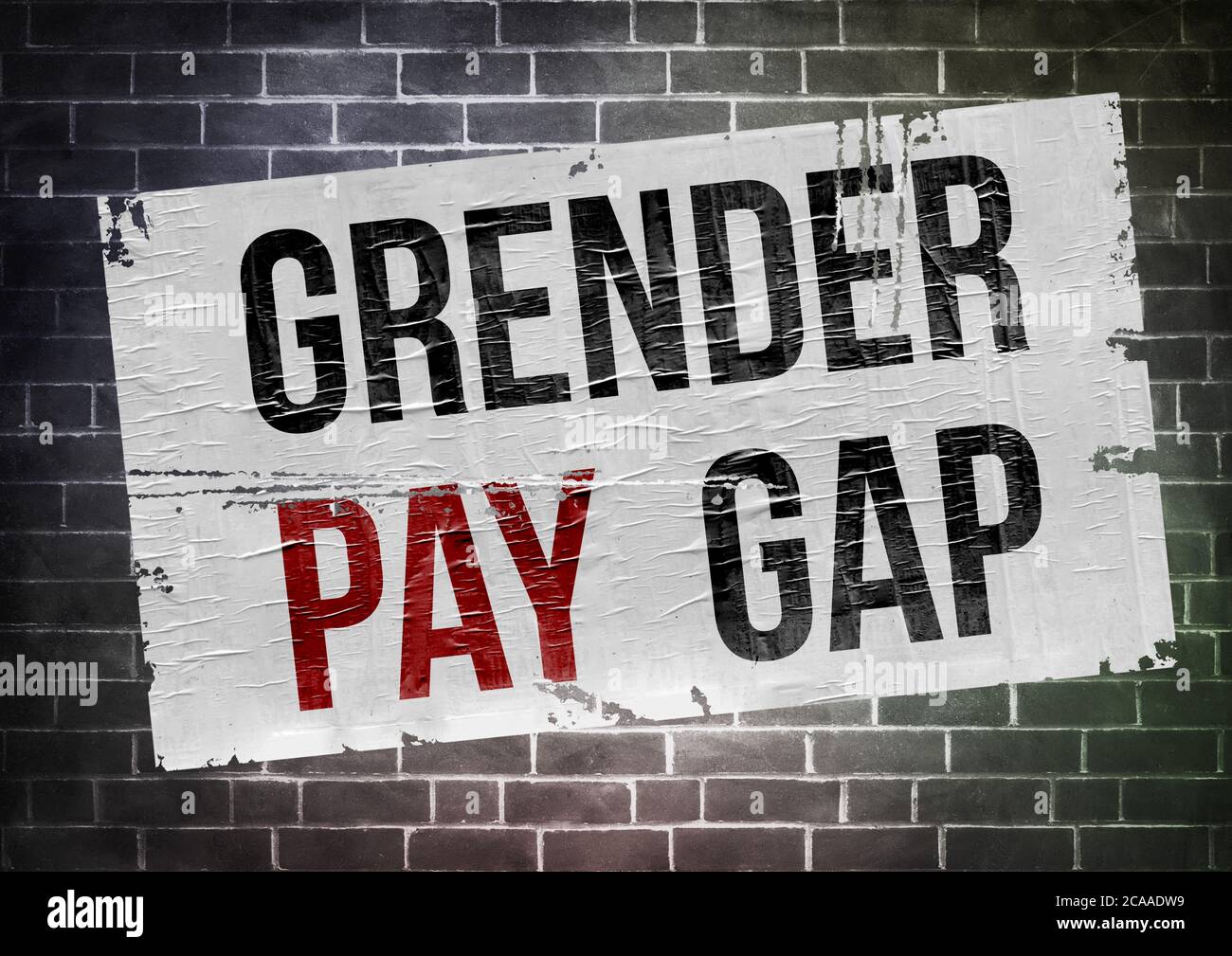 Gender Gap Pay Stockfoto