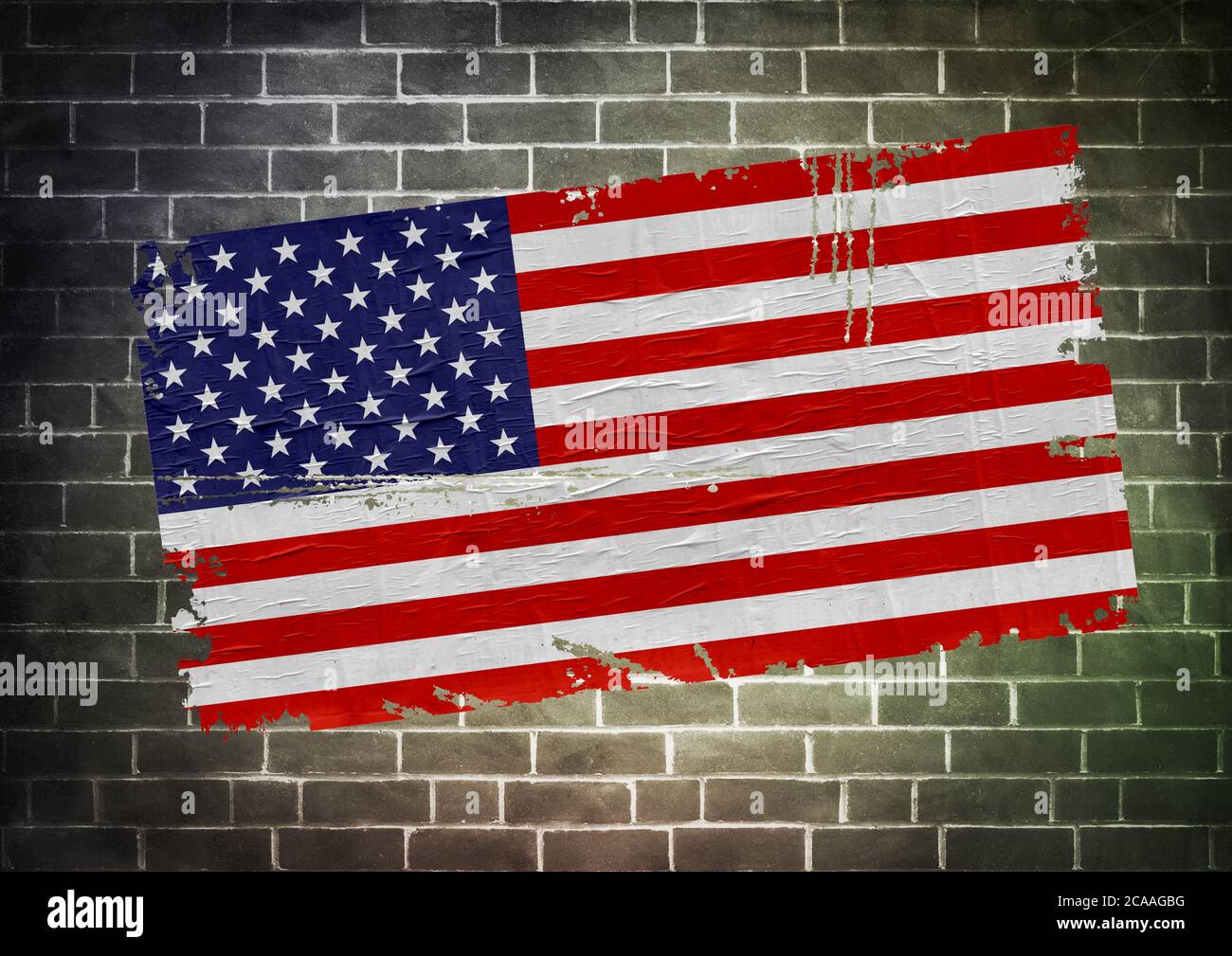 Grunge-Flagge der Vereinigten Staaten von Amerika Stockfoto