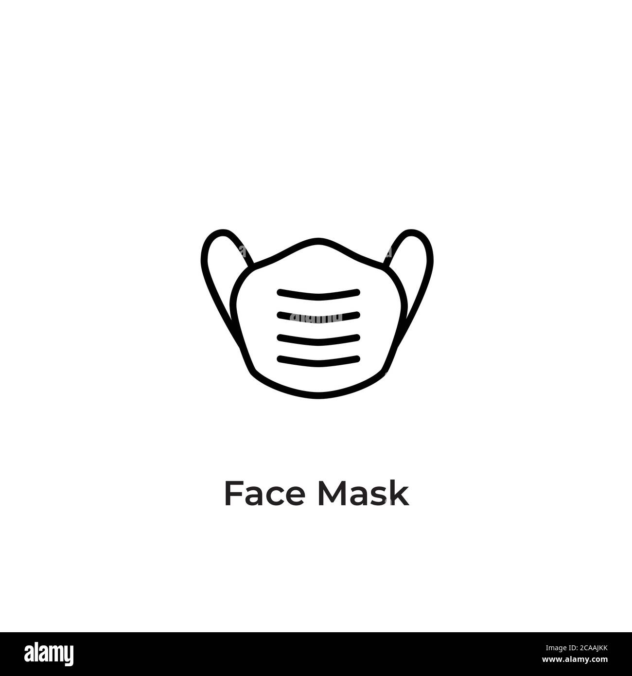 Symbol für Gesichtsmaske. Schützende chirurgische oder medizinische Maske. Gesichtsmaske erforderlich Räumlichkeiten Zeichen, Hinweis für Ihre Sicherheit, Gesichtsbedeckung. Tragen Sie eine Gesichtsmaske Stock Vektor