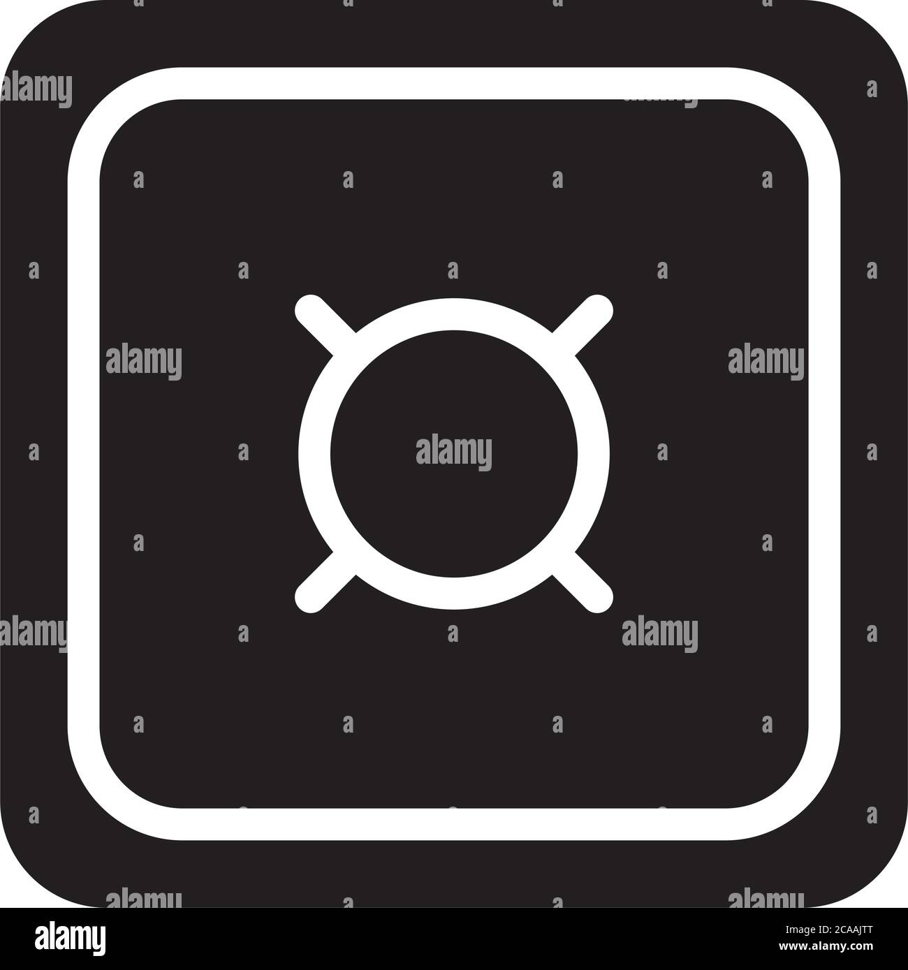 Strongbox-Symbol über weißem Hintergrund, Silhouette Stil, Vektor-Illustration Stock Vektor