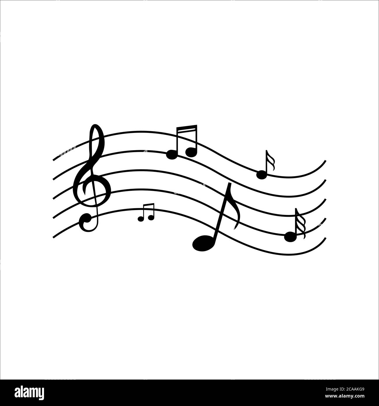 Die Symphonie der Musik Note Vektor-Design. Instrumental schöne Lied Symbol  Illustrationen Stock-Vektorgrafik - Alamy