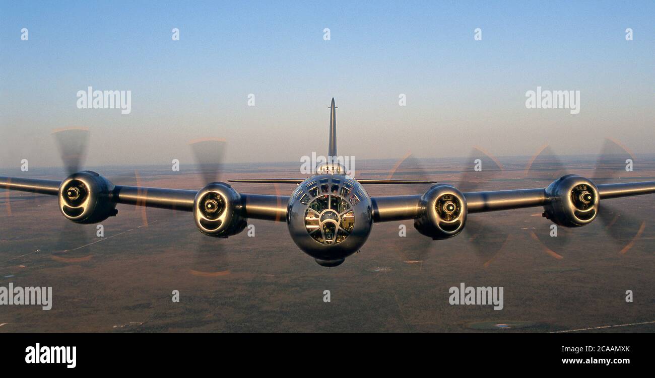 WWII BOEING B-29 Superfortress Bomber Stockfoto