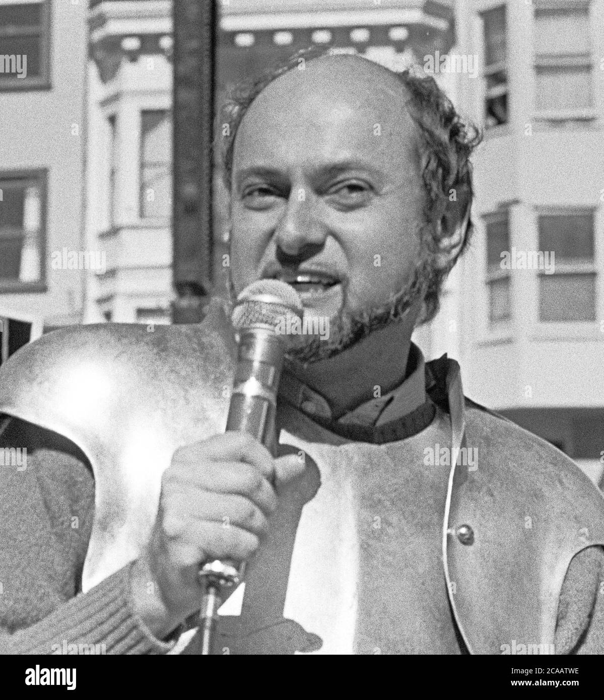 Bill Green Autor des Buches, WILLKOMMEN ZUR STEUERREVOLTE, in San Francisco, Kalifornien im Februar 1981 Stockfoto