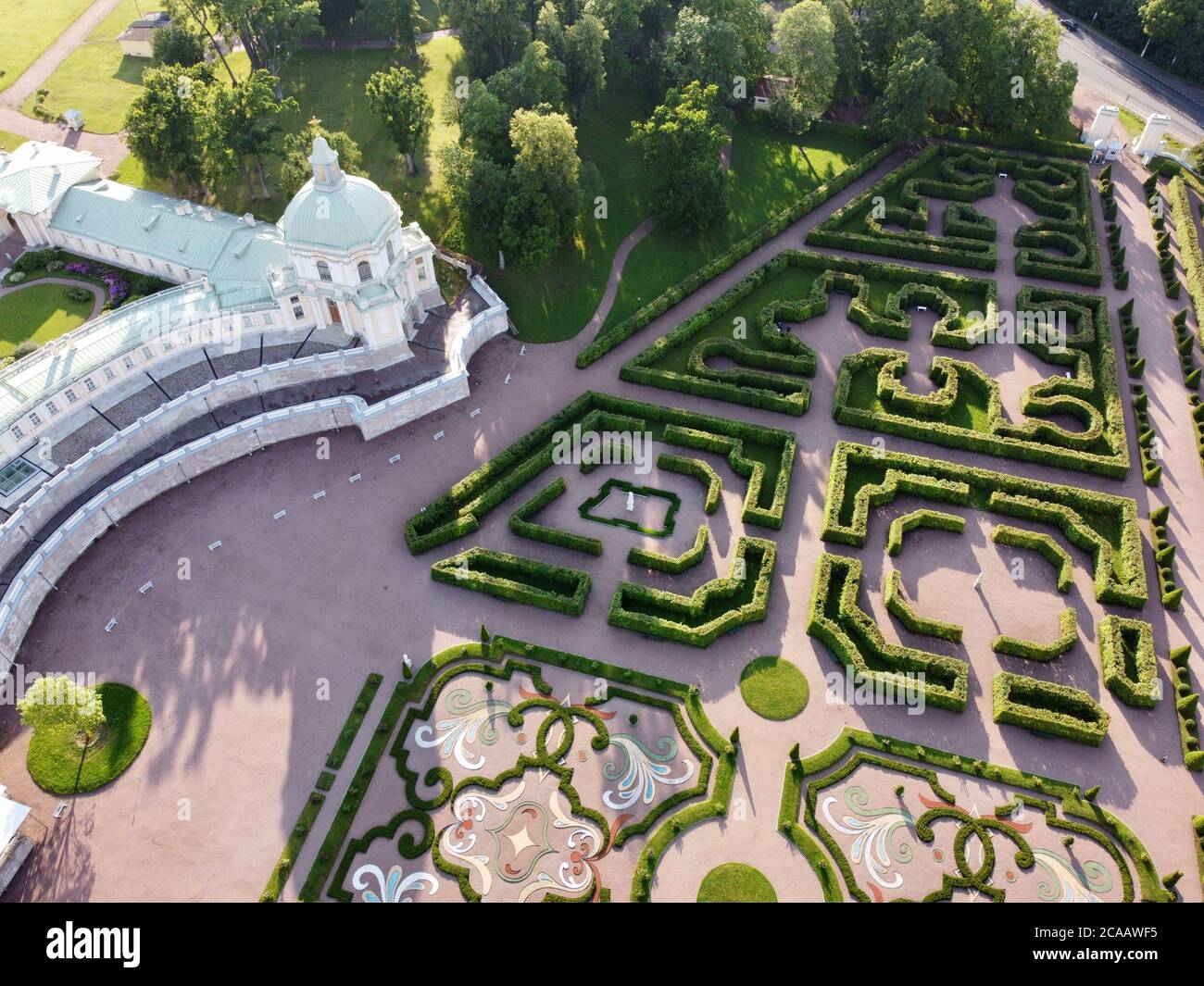 Das Schloss- und Parkensemble 'Oranienbaum'. Der große Menschikow-Palast in Lomonossow. Stockfoto