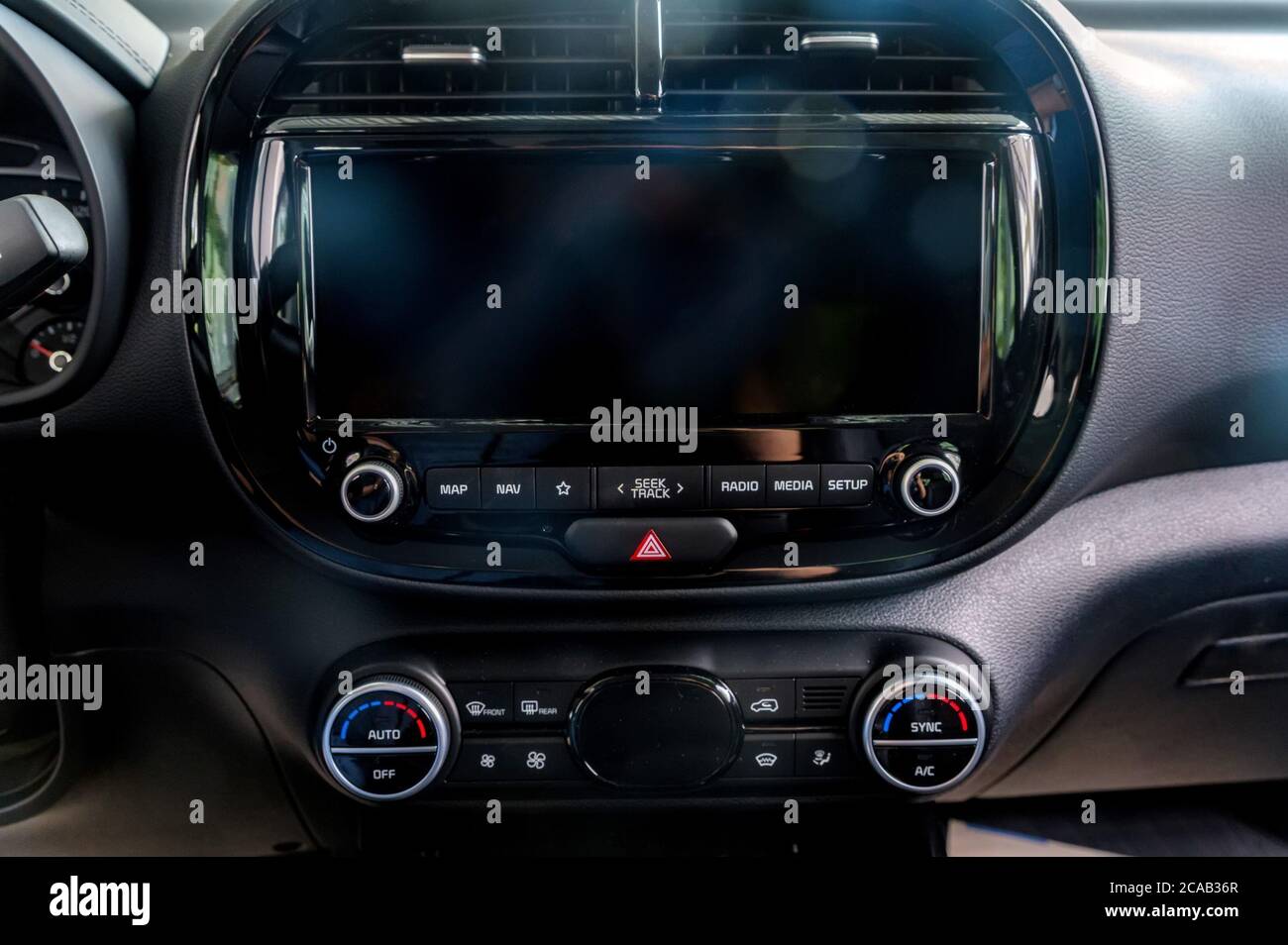 Multimedia System der modernen Auto. Innenraumkonzept Stockfoto