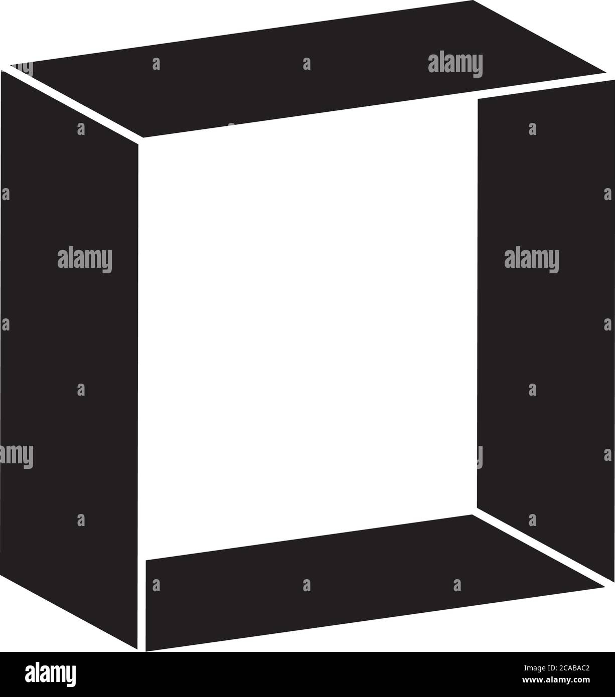 Geometrische Formen Konzept, 3d Quadrat Symbol auf weißem Hintergrund ...