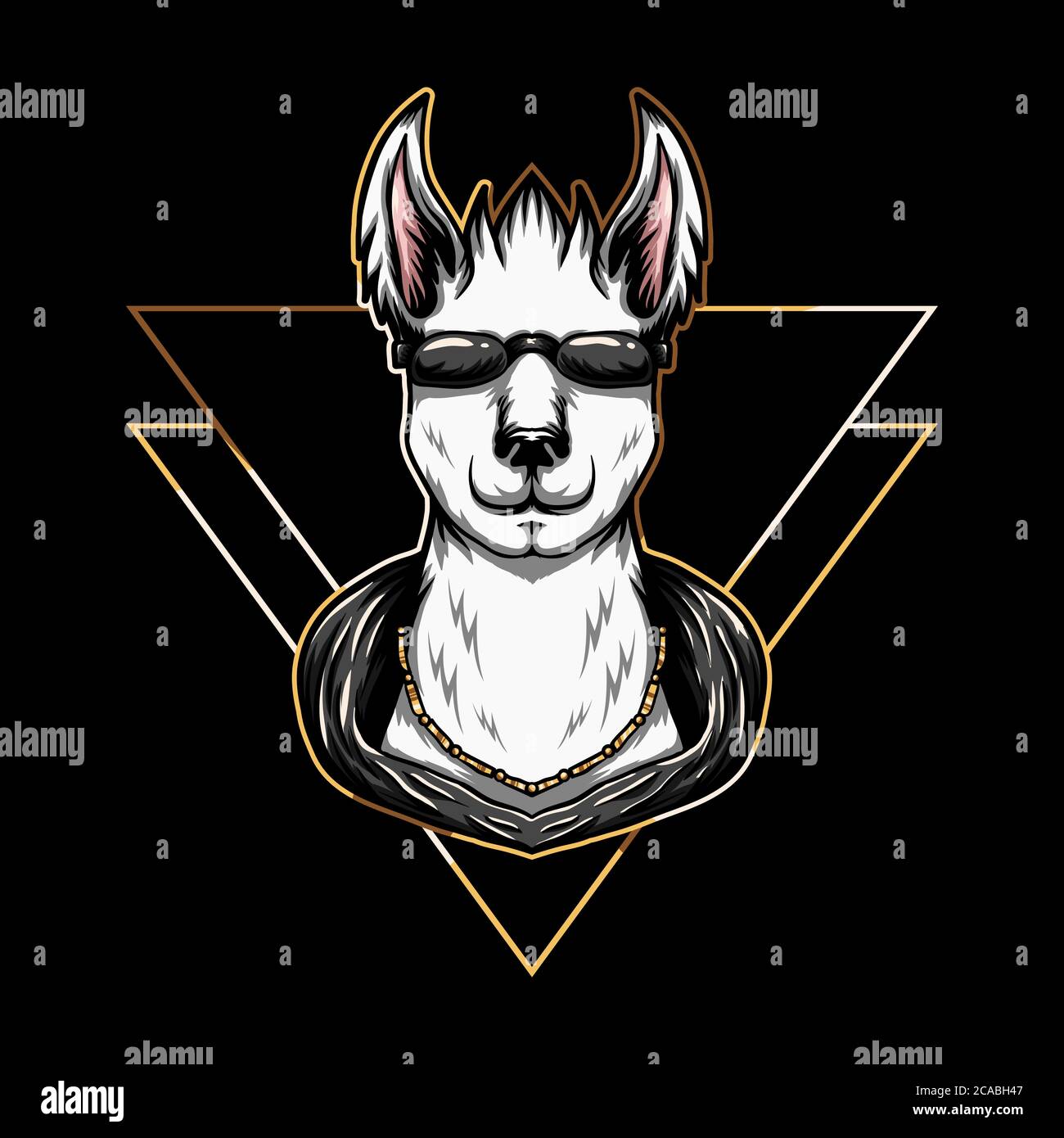 Llama Brillen Vektor-Illustration für Ihr Unternehmen oder Ihre Marke Stock Vektor