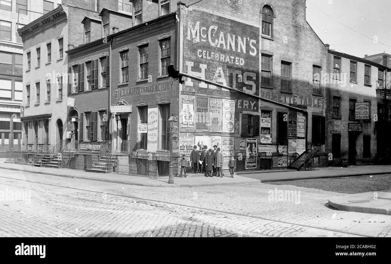 Wien & Ungarisches Café und Restaurant, 63 Prince Street, New York City, 1897. Ehemaliges James Monroe House, in dem der Präsident 1831 starb Stockfoto