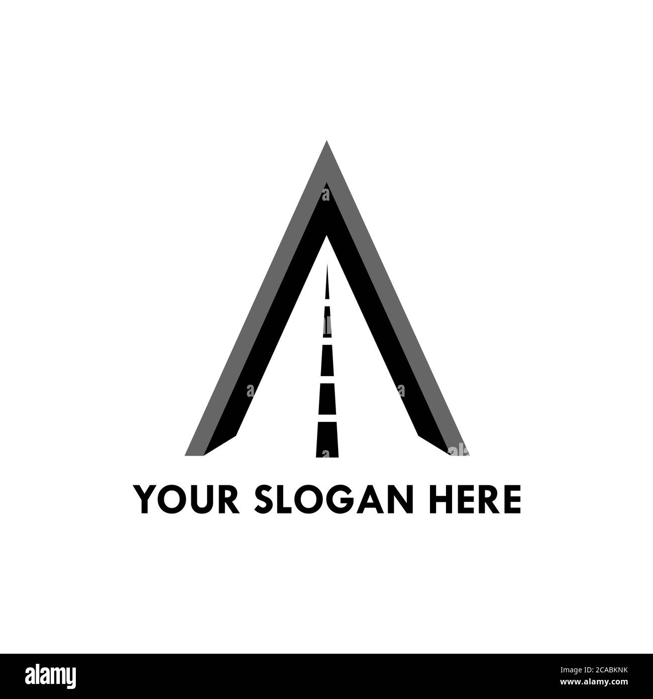 Road Alphabet Logo Konzept kann für Unternehmen und Unternehmen verwendet werden Stock Vektor