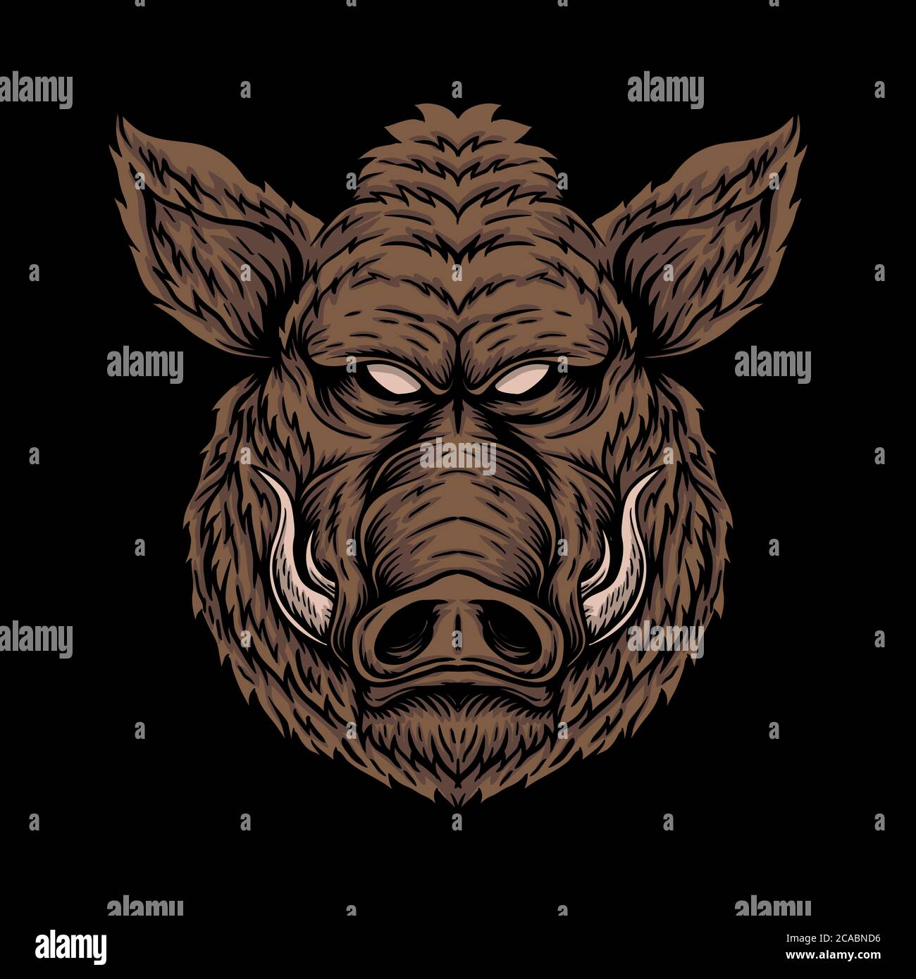 Wildschweinkopf-Vektor-Illustration für Ihr Unternehmen oder Ihre Marke Stock Vektor