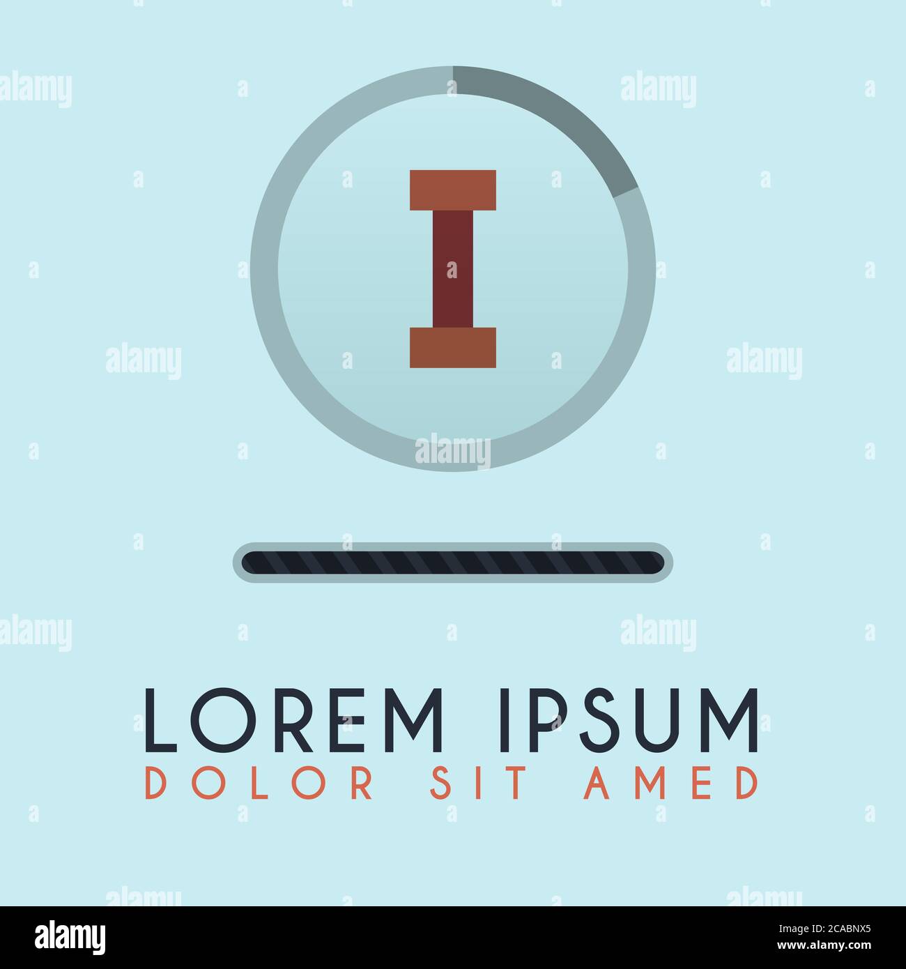 I Letter Initial Progress Logo Templates können für Unternehmen und Unternehmen verwendet werden Stock Vektor