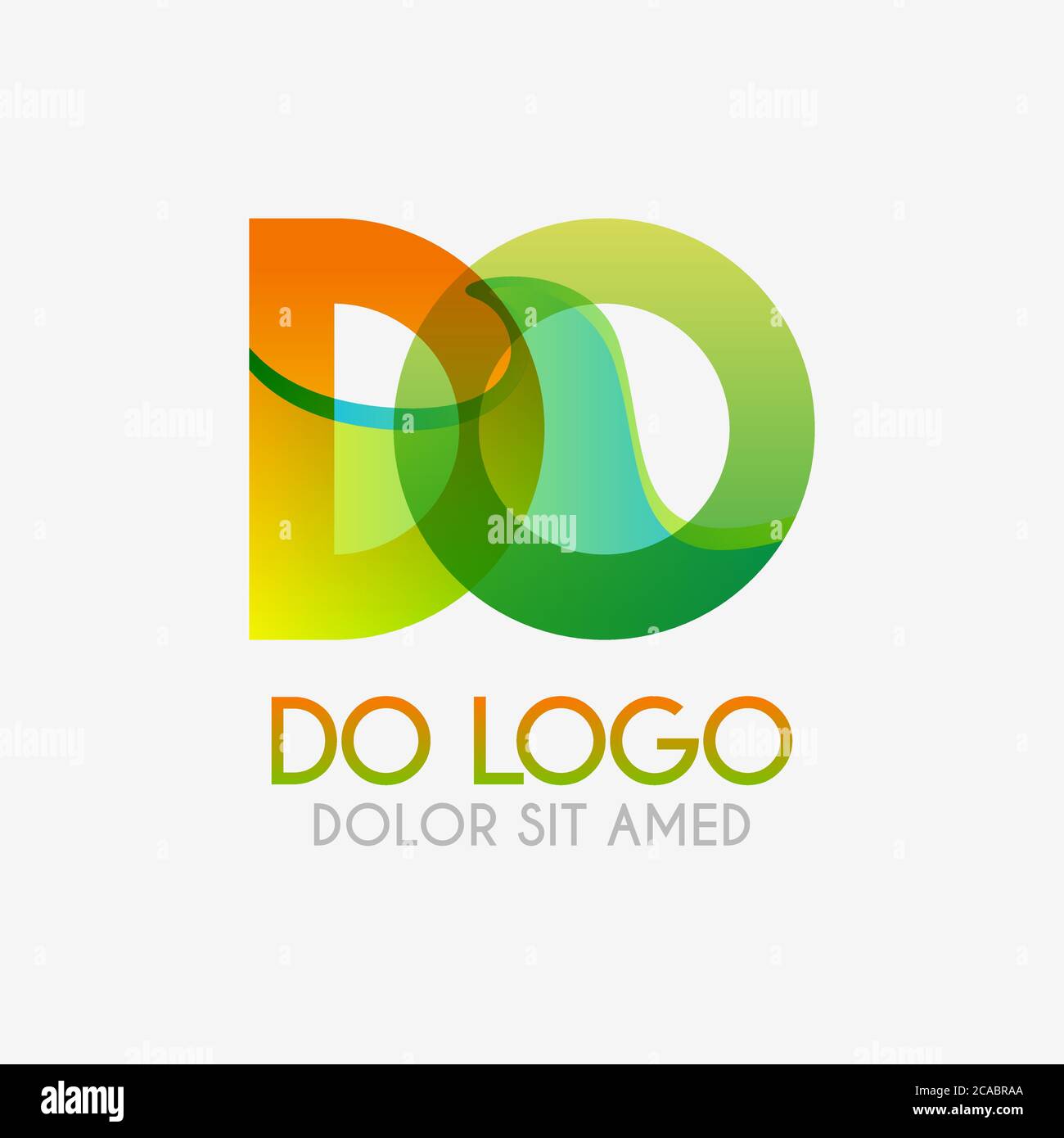 Das DO-Logo mit auffallenden Farben und Abstufungen, modern und einfach für Industrie, Einzelhandel, Unternehmen. Dieses OD-Logo für Online-und Offli gemacht Stock Vektor