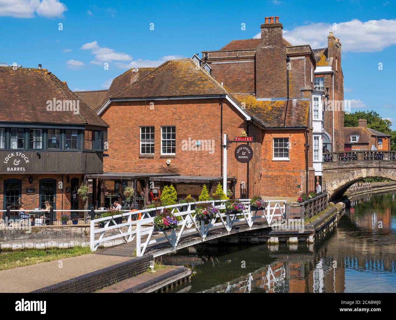 The Lock Stock & Barrel, Newbury on the River Kennet, Central Newbury, Berkshire, England, Großbritannien, GB. Stockfoto