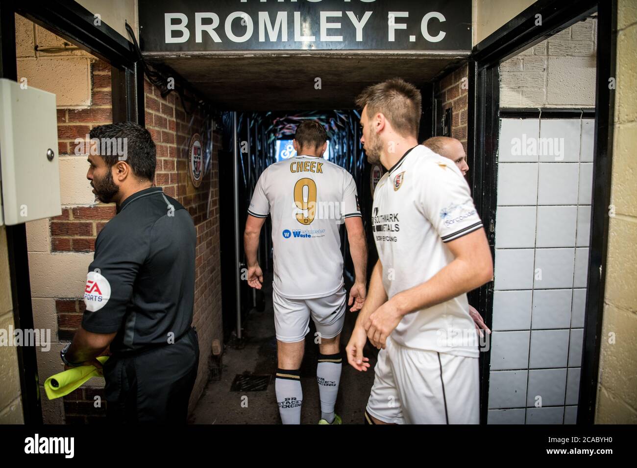 Bromley 3 Harrogate Town 3, 17/11/2019. Hayes Lane, National League. Michael Cheek. Foto von Simon Gill. Stockfoto