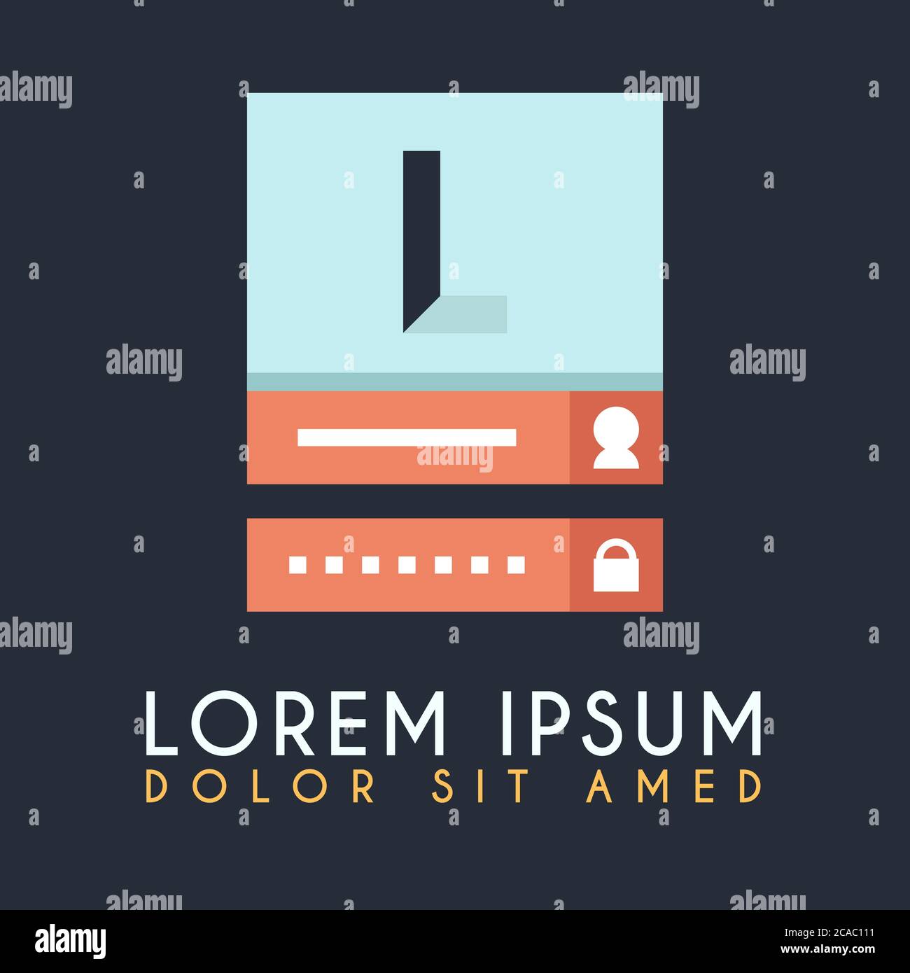 L Login Sicherheit Logo Design Inspiration kann für Unternehmen und Unternehmen verwendet werden Stock Vektor