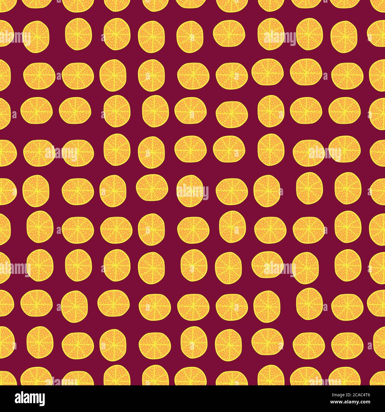 Zitrusscheiben nahtloses Vektor-Muster Stock Vektor