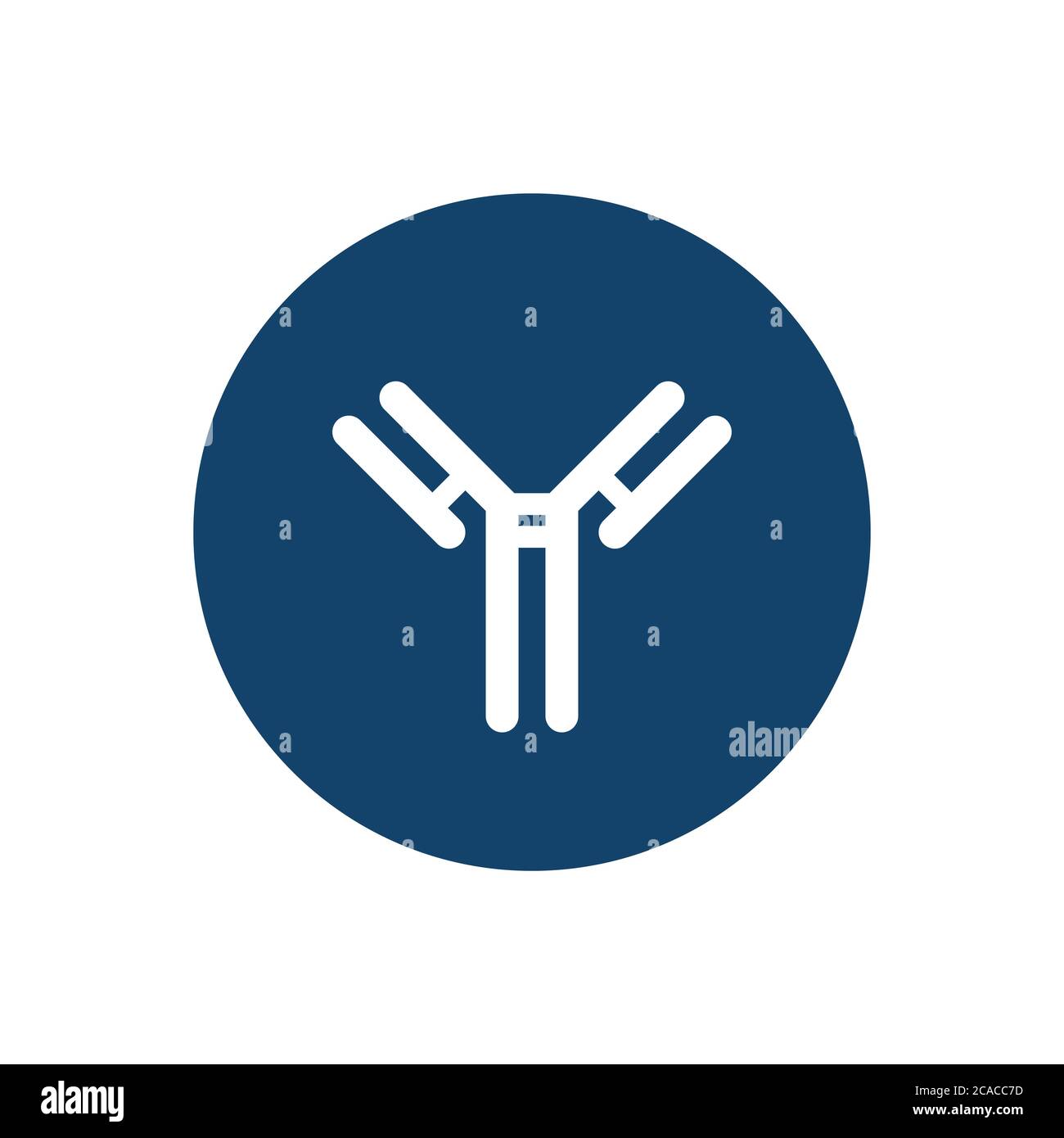 Antikörper, Immunglobulin flaches Symbol, Vektordarstellung Stock Vektor