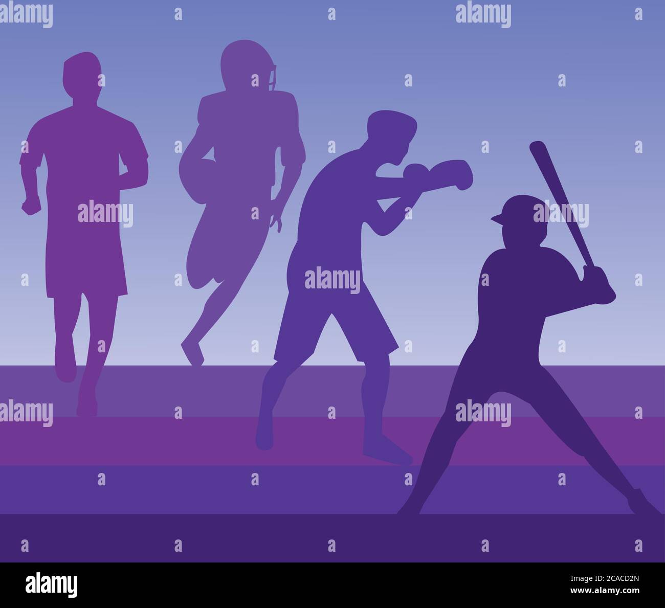 Gruppe von sportlichen Menschen üben Sport Silhouetten Vektor Illustration Design Stock Vektor