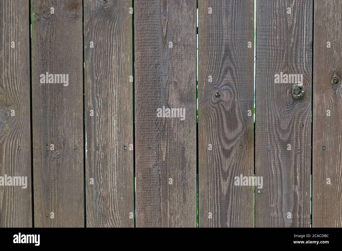 Braune alte Holzbretter Zaun Hintergrund. Vorlage für Design Stockfoto