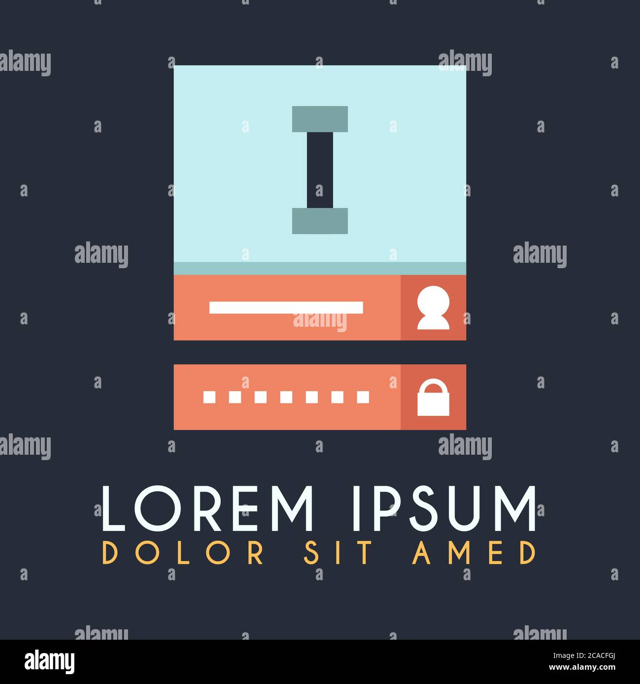 I Login Sicherheit Logo Design Inspiration kann für Unternehmen und Unternehmen verwendet werden Stock Vektor