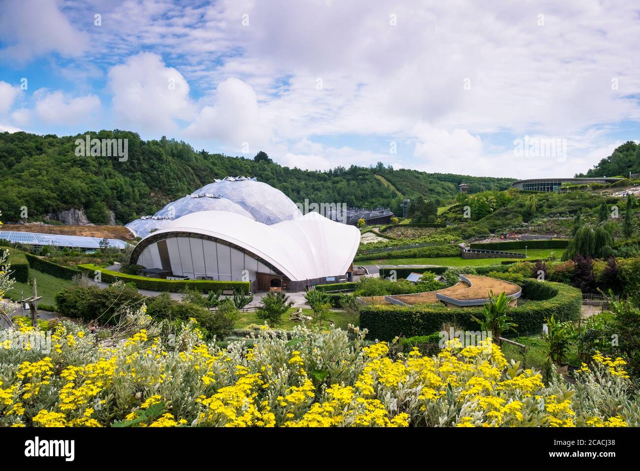 Das Eden Project bei St. Austell in Cornwall. Stockfoto