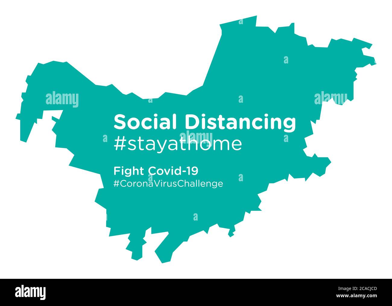Nordwest Südafrika Karte mit Social Distancing stayathome Tag Stock Vektor