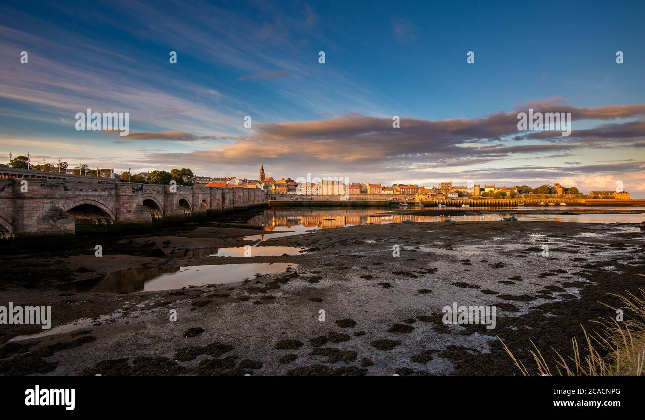 Berwick nach Tweed. Während die Border Wars Berwick Hände dreizehnmal vor endlich fallen nach England im Jahre 1482 ausgetauscht. Etwas außerhalb der Stadt in Stockfoto