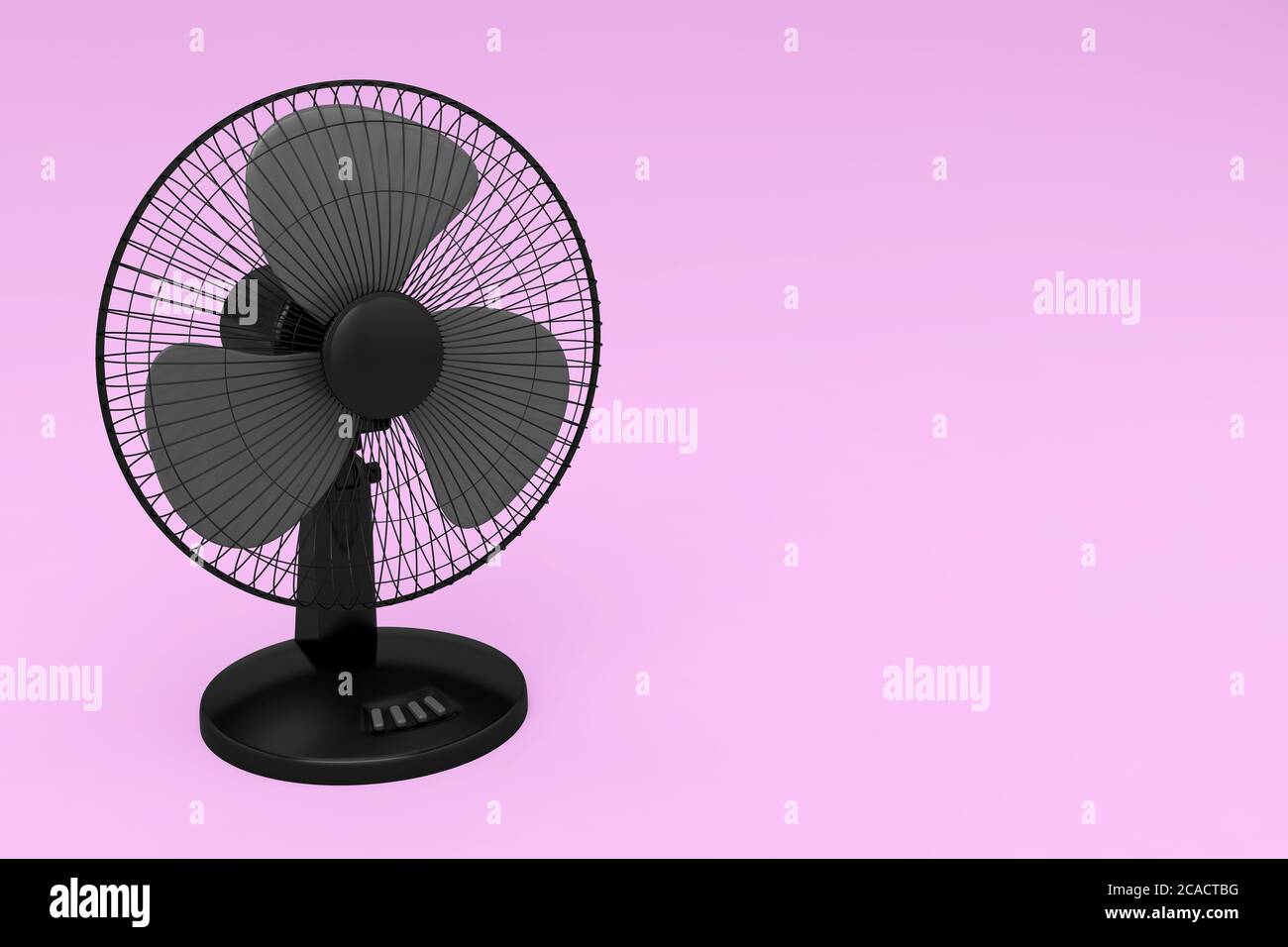 Elektrischer Ventilator geblasen kalten Wind 3D-Abbildung Stockfoto