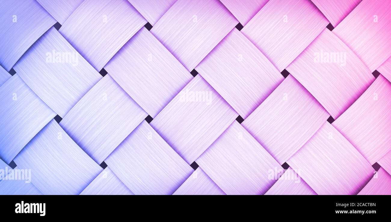 Geflochtene Weberei Textur Tapete Hintergrund 3D-Illustration Stockfoto