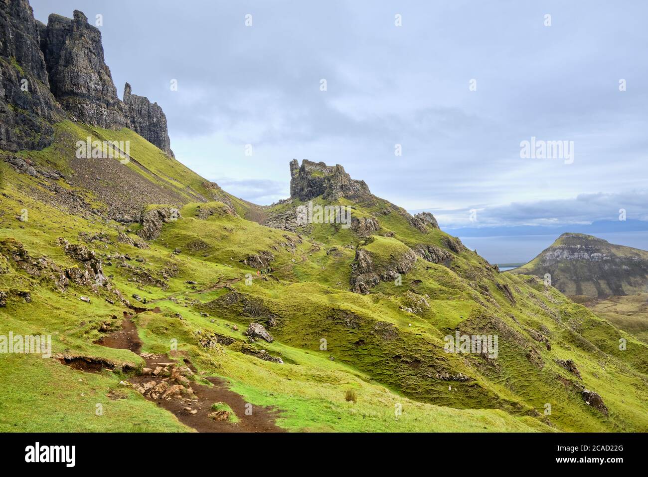 Auf dem Quiraing Stockfoto