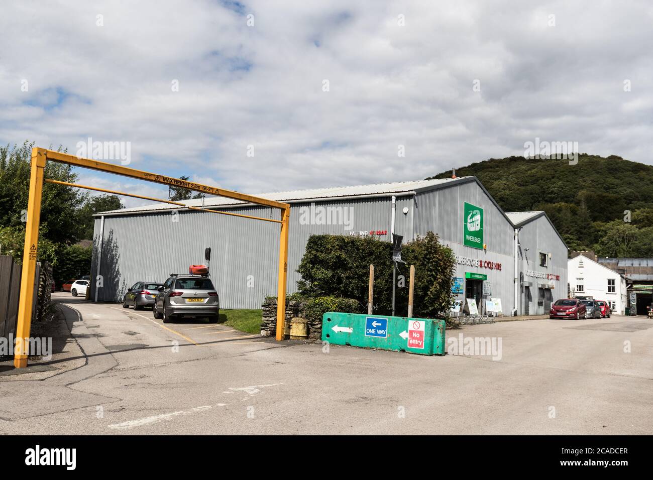 Radstand Fahrradladen. Der größte Fahrradladen und Versandhandel in Großbritannien. Staveley Mill Yard Stockfoto