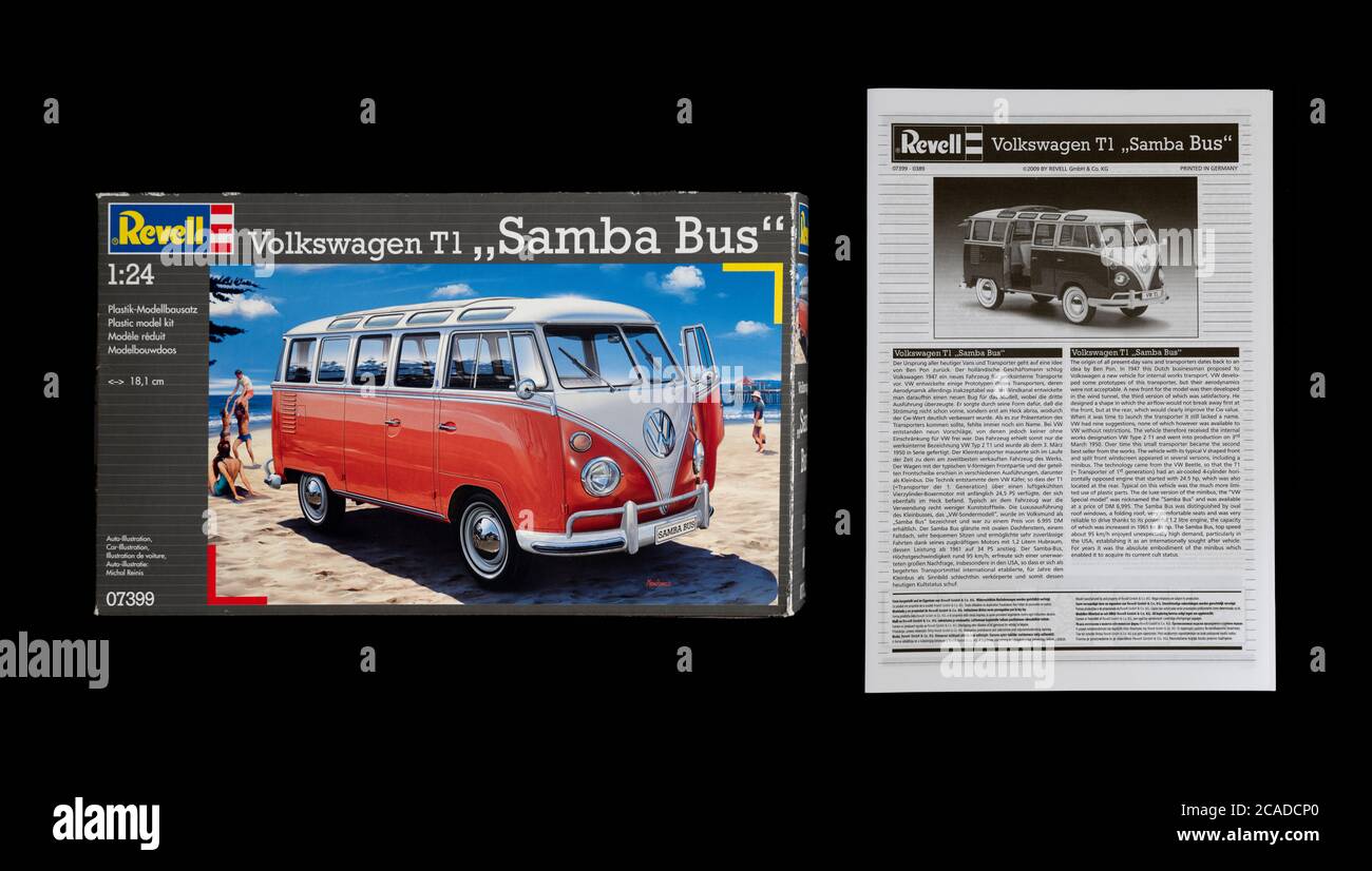 Revell Volkswagen T1 Samba Bus Modellbausatz. Stockfoto
