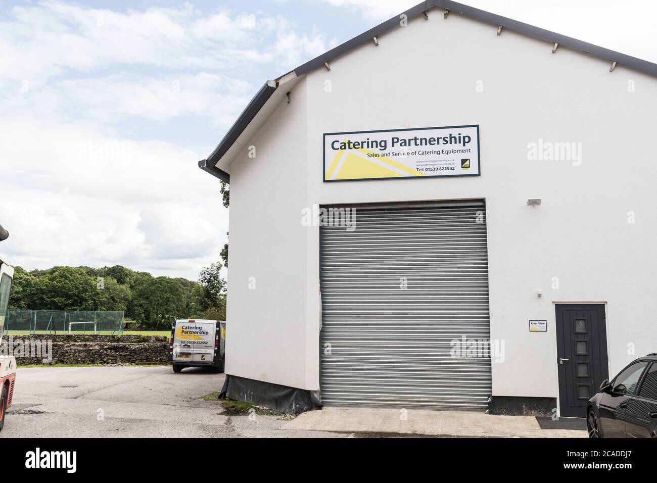 Staveley Mill Yard Der Lake District Stockfoto