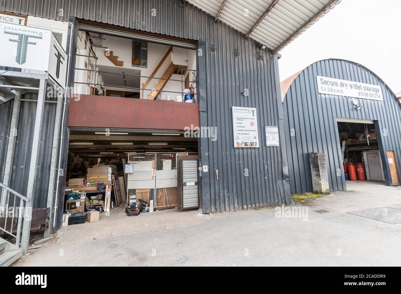 Fallowfield Joiner Staveley Mill Yard Der Lake District Stockfoto