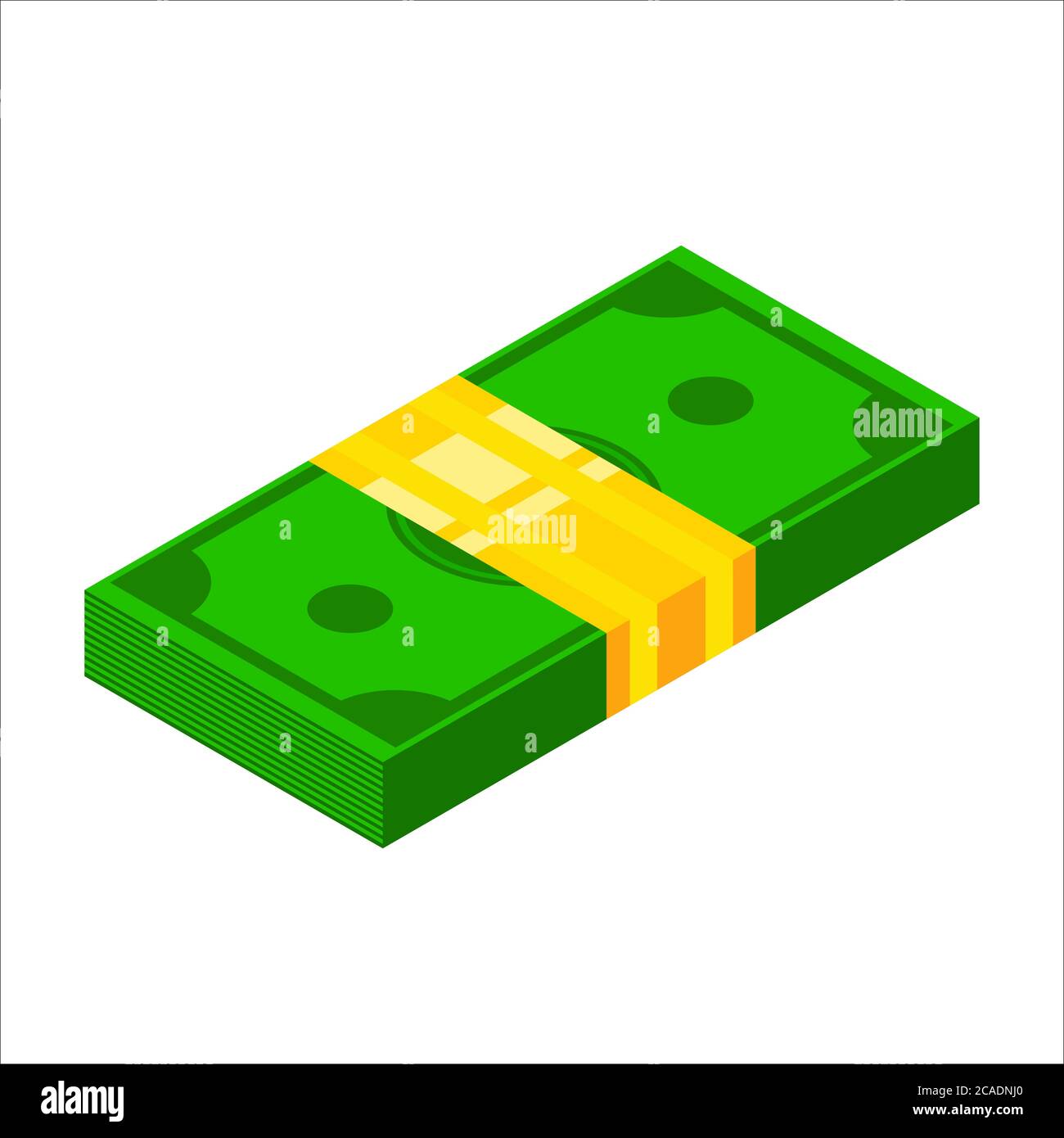 Symbol „Haufen Geld“. Isometrische Dollar-Banknoten. 3d-Geldsymbol Vektor-Illsutration Stock Vektor