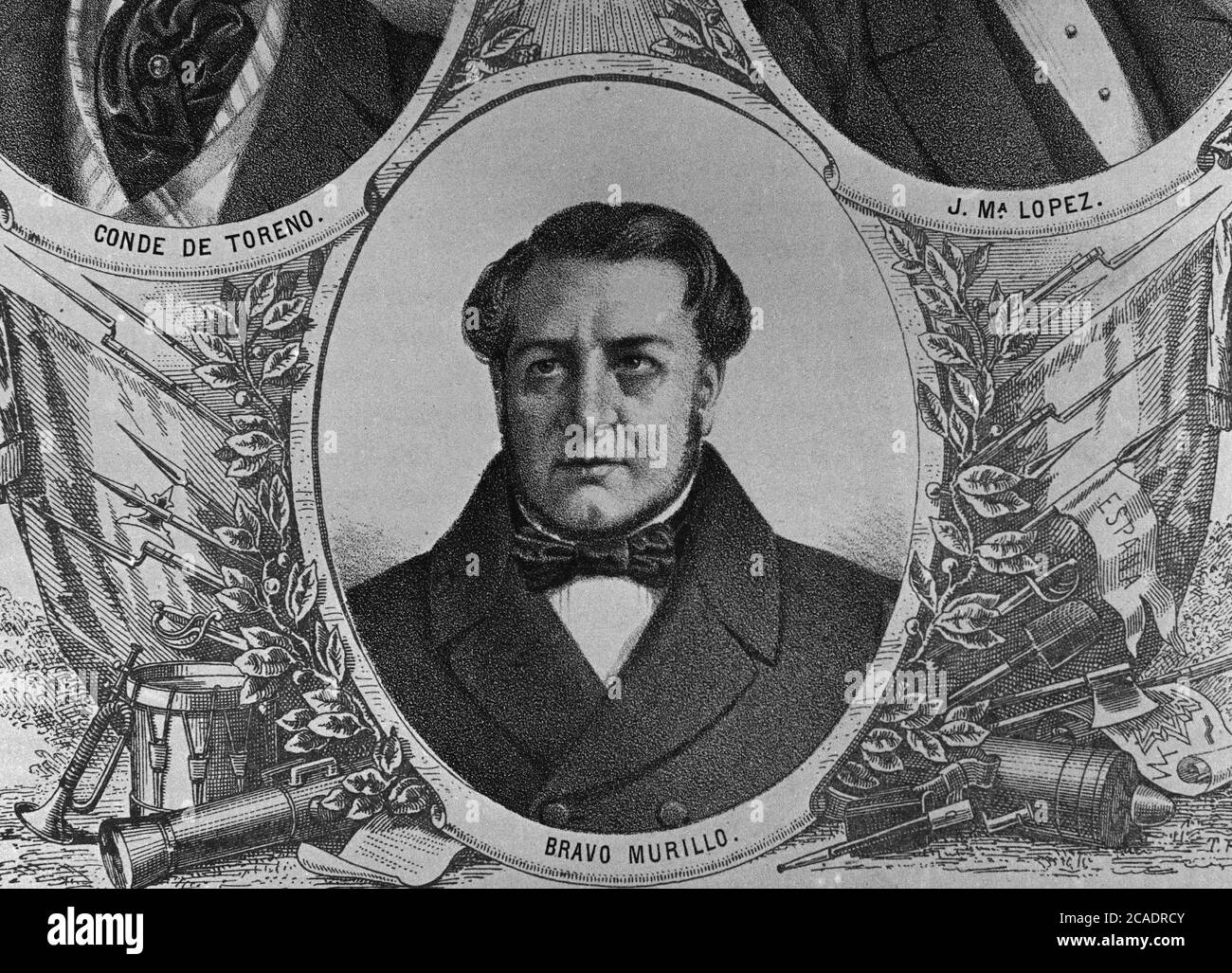 DON JUAN BRAVO MURILLO (1803/1873) - MINISTRO DE HACIENDA Y PRESIDENTE DEL CONSEJO DE MINISTROS. Stockfoto