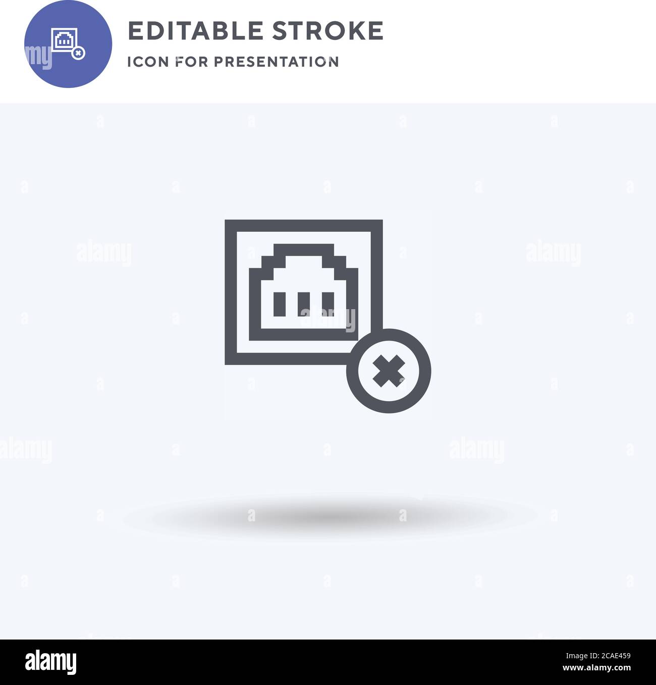 Verbindungsfehler Symbolvektor, gefülltes flaches Zeichen, solides Piktogramm isoliert auf weiß, Logo-Illustration. Symbol für Verbindungsfehler für Präsentation. Stock Vektor