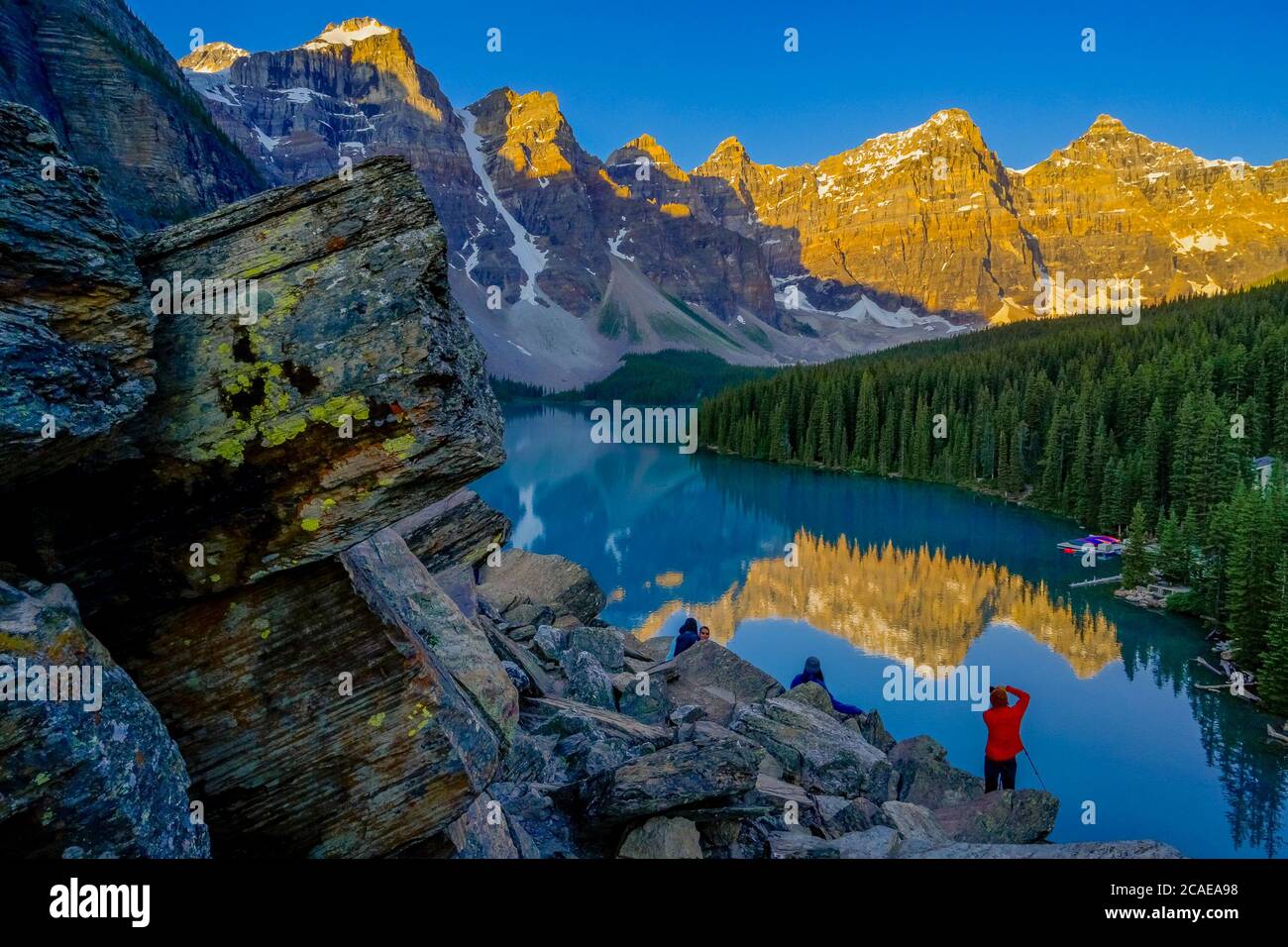 Moraine Lake, Banff National Park, Alberta Stockfoto