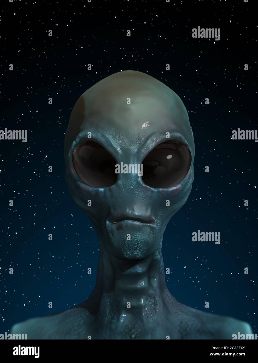 Alien, 3D-Illustration Stockfoto