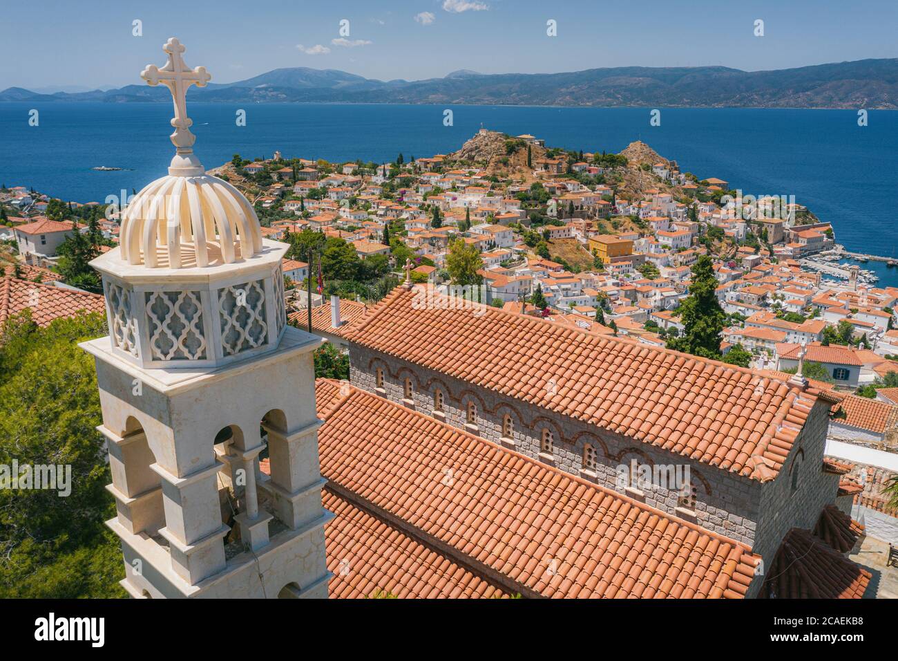 Kirche des Heiligen Konstantin auf der Insel Hydra, Griechenland Stockfoto