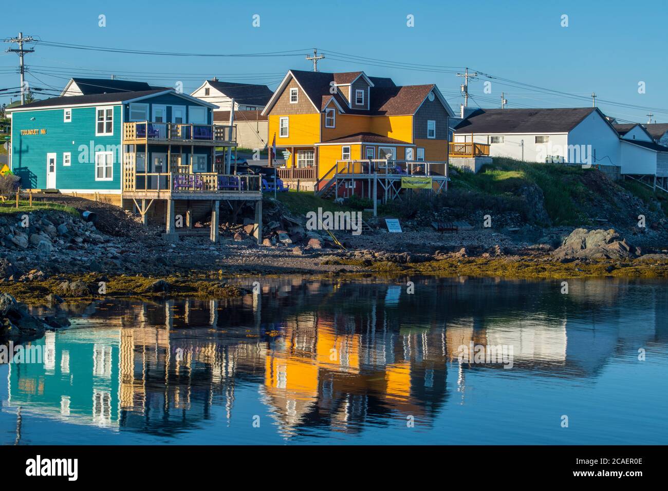 Shoreline Buildings, Twillingate, Neufundland und Labrador NL, Kanada Stockfoto