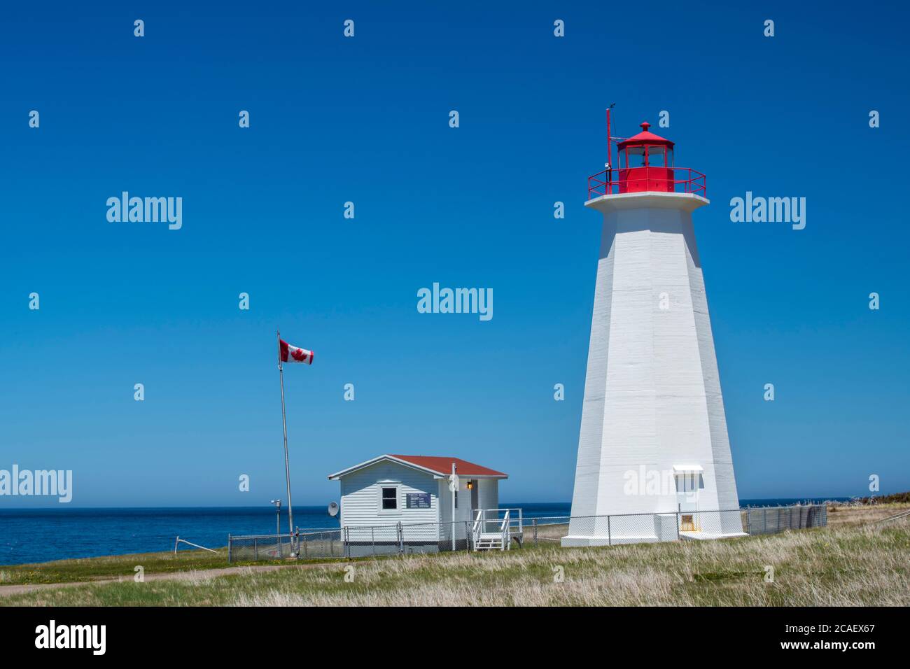Leuchtturm Cape Anguille, Cape Anguille, Neufundland und Labrador NL, Kanada Stockfoto