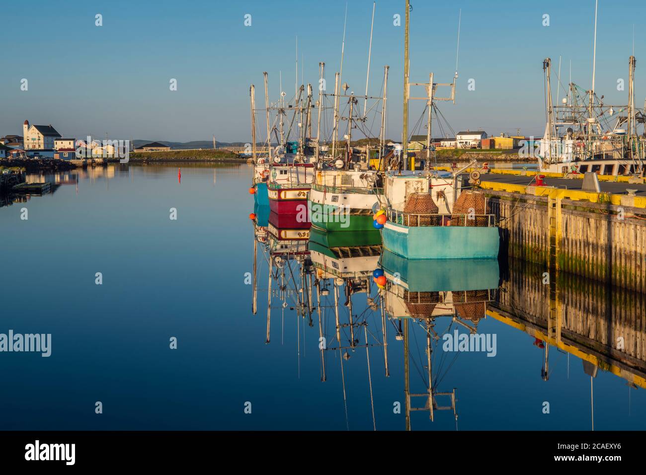 Festgespannte Fischtrawler, Twillingate, Neufundland und Labrador NL, Kanada Stockfoto