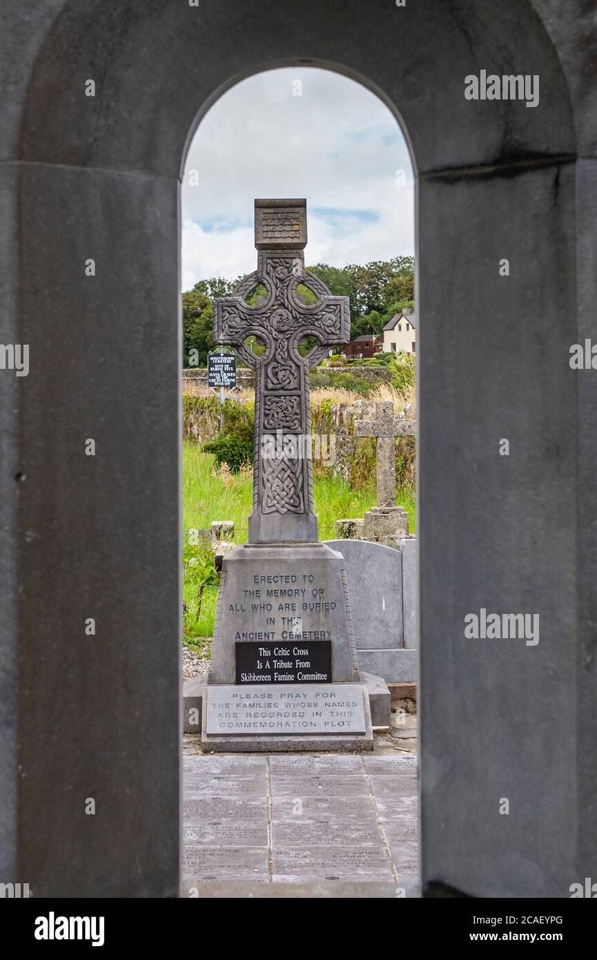 Abbeystrewry Friedhof in Skibbereen, Irland, wo 8-10,000 Opfer der irischen Kartoffel-Hungersnot von 1845-1850 begraben sind. Stockfoto