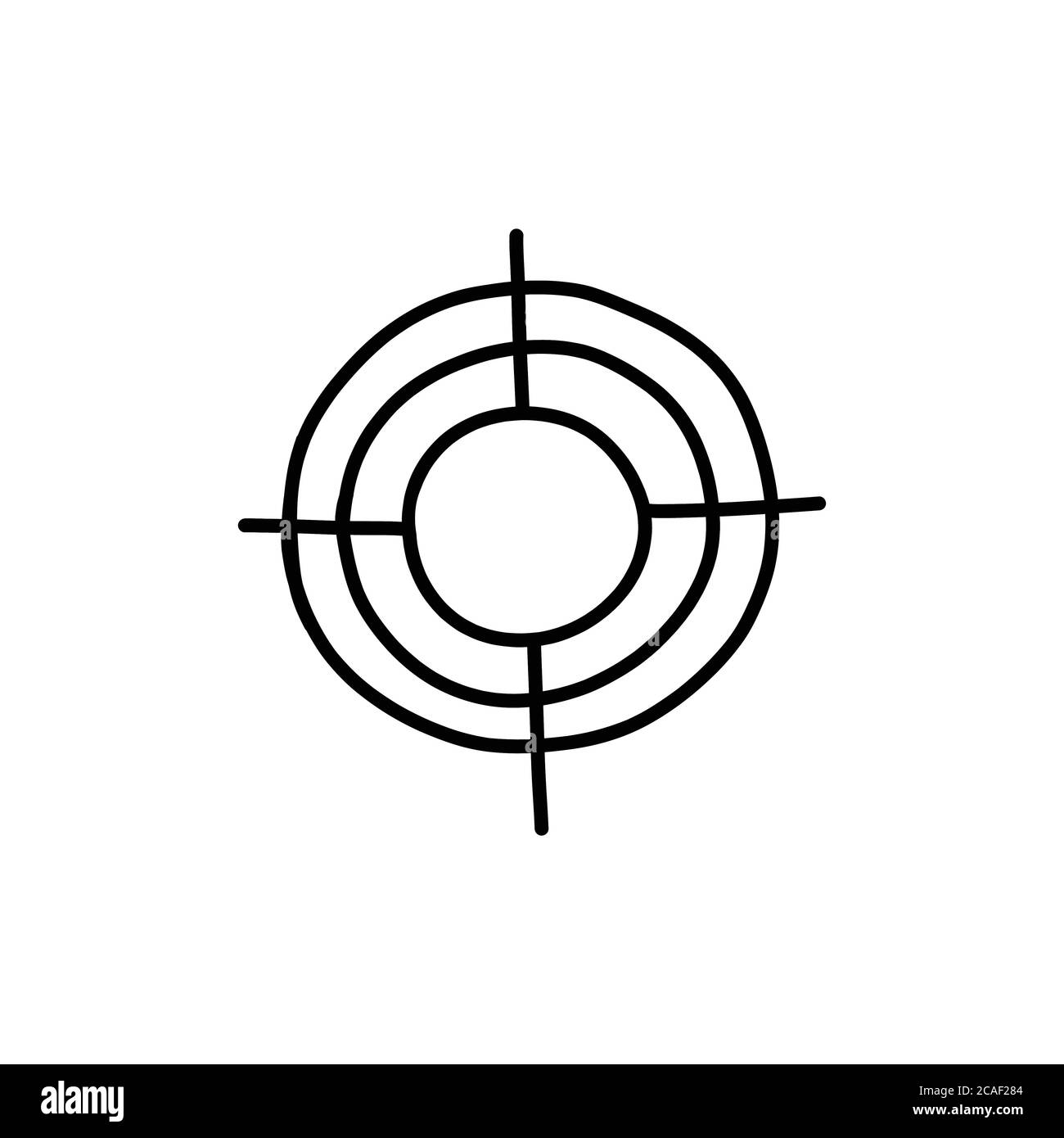 Anblick für die Aufnahme Doodle Symbol, Vektor-Linie Illustration Stock Vektor