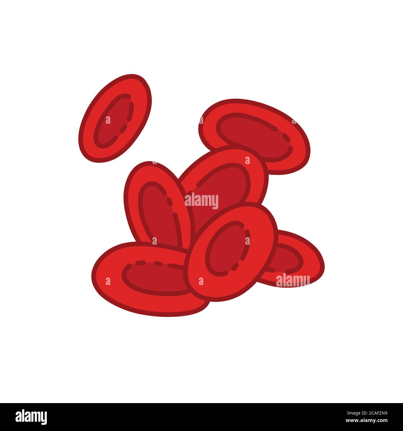Rote Blutkörperchen Doodle Symbol, Vektor-Illustration Stock Vektor