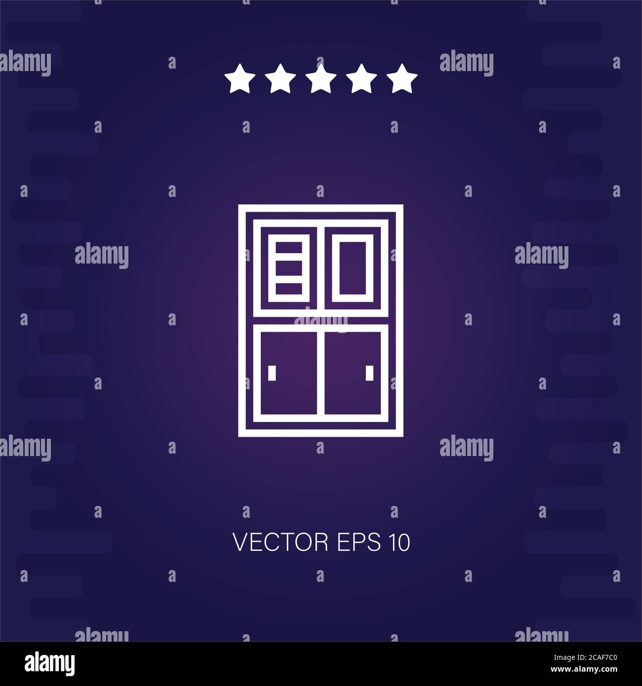 Aktenschrank Vektor-Symbol moderne Illustration Stock Vektor