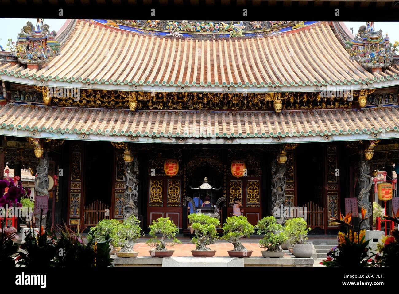 Taipei Taiwan - Dalongdong Baoan Tempel Hauptgebäude Stockfoto
