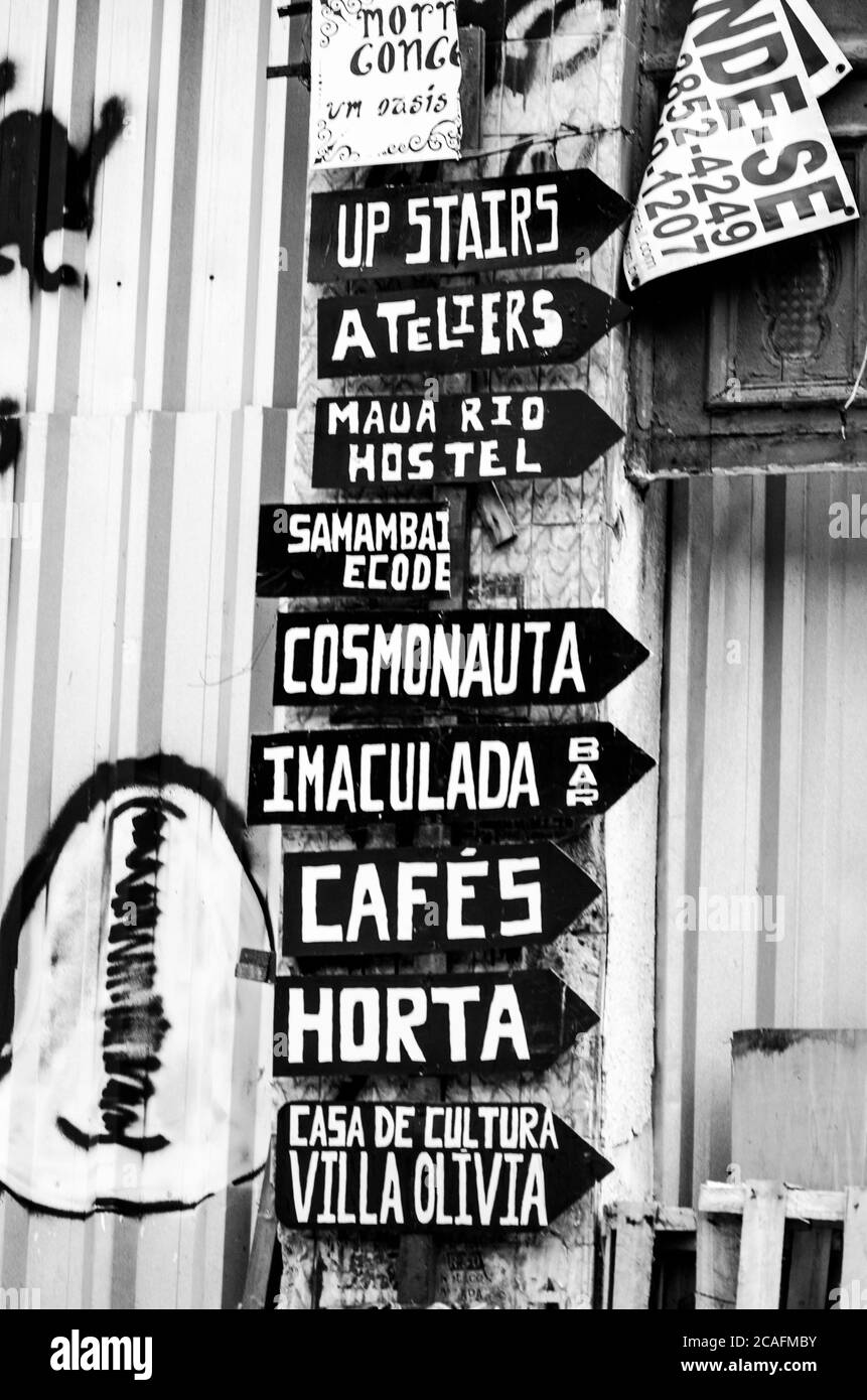 Rio De Janeiro Brasilien Bunte Street Art und Lifestyle Stockfoto